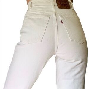 LEVIS Vintage 512 Slim fit tapered leg White Size 12 Mis-M,Made in USA 3/2000